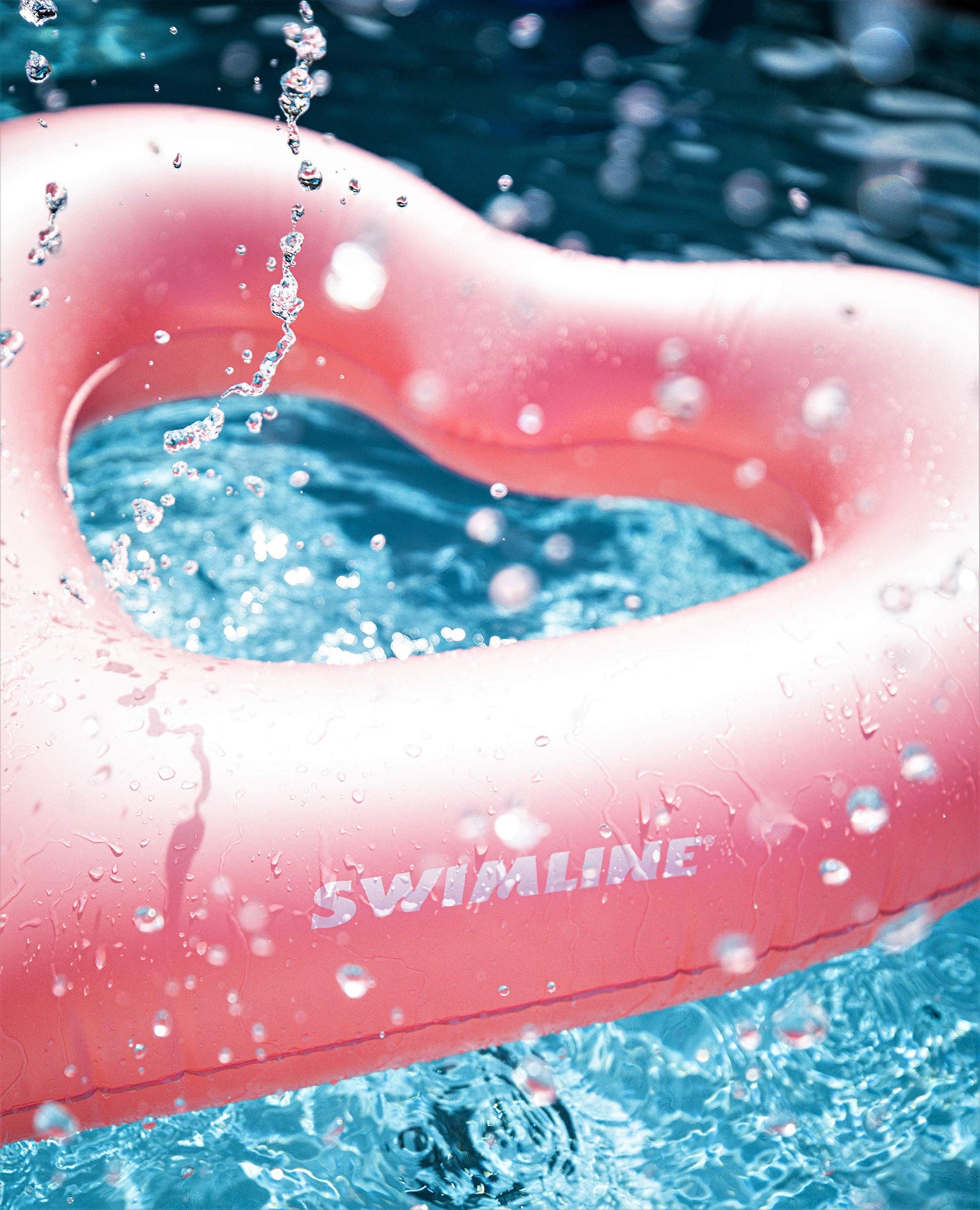 Swimline Inflatable Metallic Heart Pool Ring
