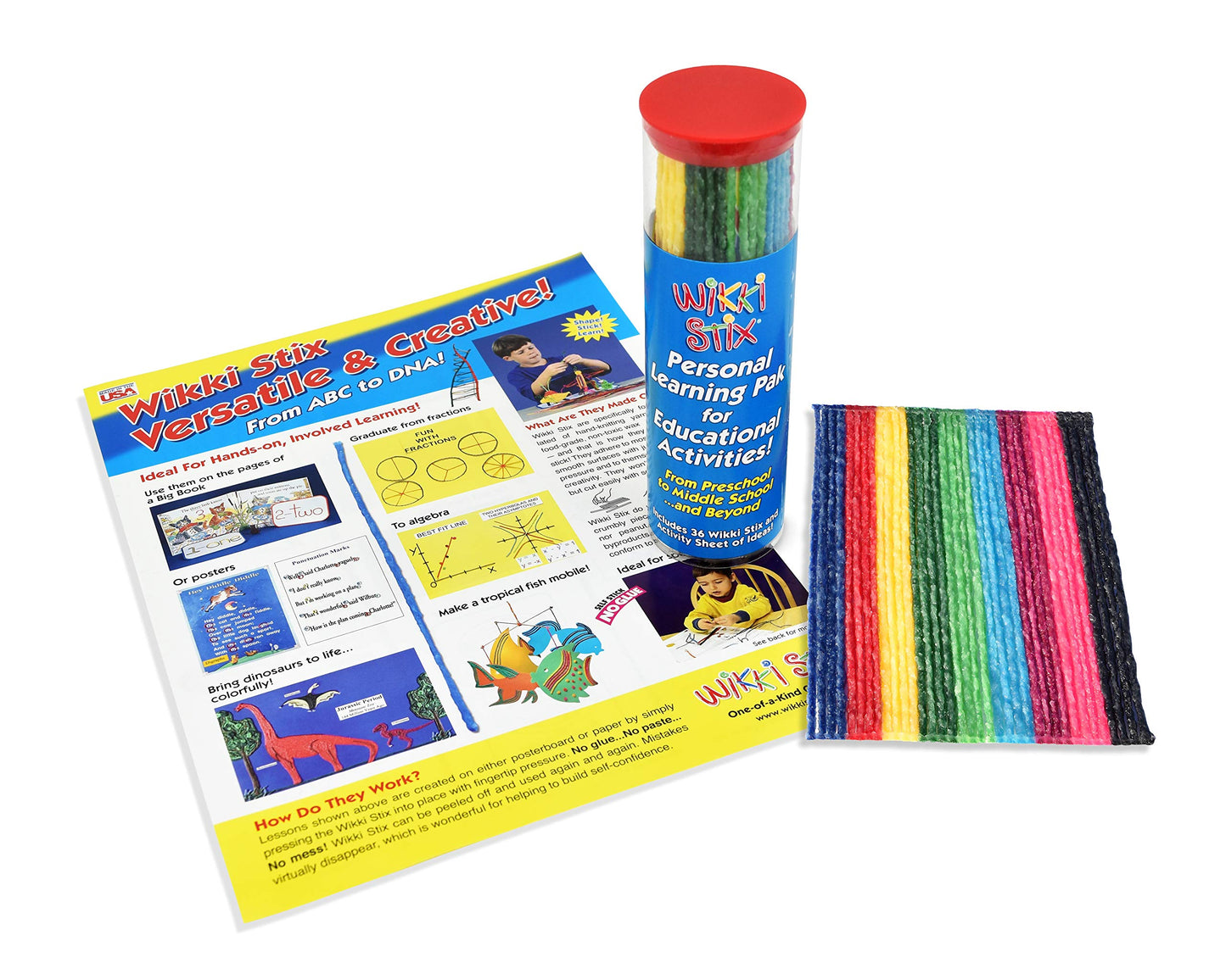 WikkiStix PARTY PAK - Small Multicolor Hand Knitting Yarn, Model WKX103