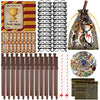 Gosodeny 24 Set Valentines Day Wizard Stationery Gift Set, Wand Pencils & Decorative Glasses with Exchange Cards, Valentines Eve