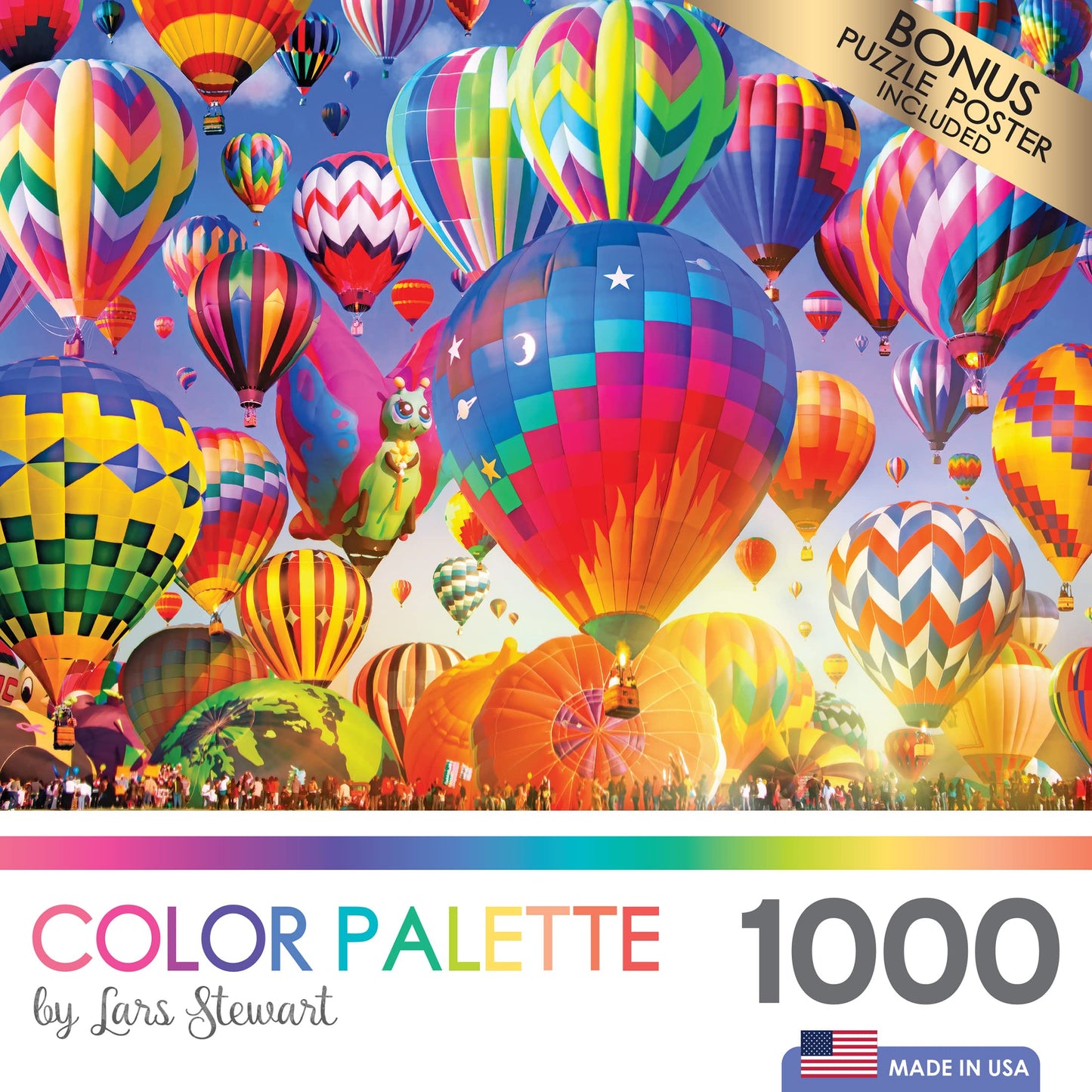 RoseArt 1000-Piece Jigsaw Puzzle - Ballooning Fun - Multi-Colored Paper - Model 6260ZZE
