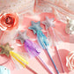 Honoson Glitter Star Magic Wand Princess Wand Fairy Wand Angel Star Wand Stick with Ribbon for Girl Kid Birthday Wedding Princes
