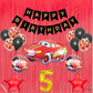5th Car Theme Happy Birthday Banner Decoration Black for 5 year Old Baby Boys Girls Kids 5 Pc Lightning Macqueen Theme 10 Pc Con