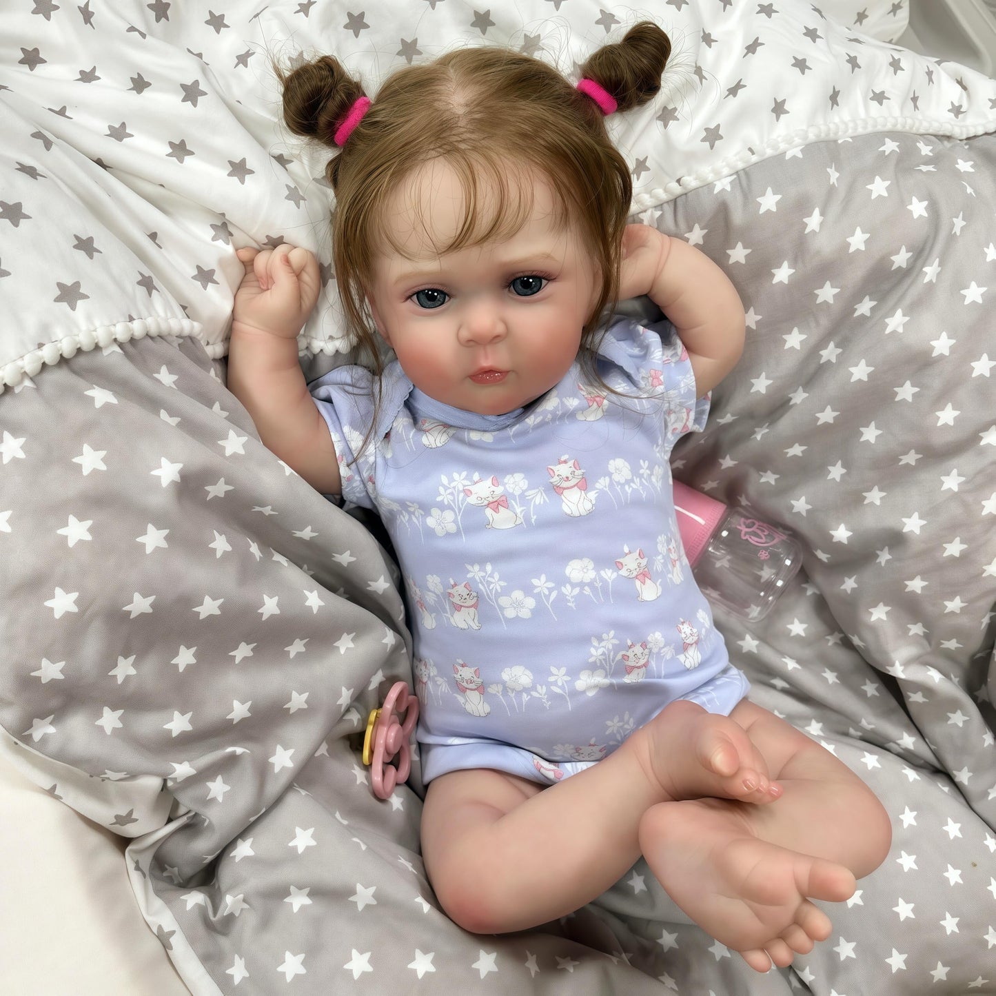 Joyarr Realistic Reborn Baby Doll Jocy, 19-Inch Lifelike Newborn Girl With Hand-Painted Details, Cute Lifelike Soft Weighted Bod