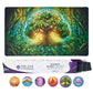 MTG Magic The Gathering Playmat Original Handcrafted Art, Non-Slip TCG Playmat with Rubber Bottom and Stitched Edges, Commander