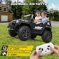 Funtok 24V Ride On Truck For Big Kids, 2 Seater Electric Car W/Remote Control, 4Wd/2Wd Switchable, 4X200W Motor, Truck Bed Stora
