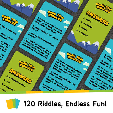 Well Balanced 120 Road Trip Riddles - Road Trip Car Game For Kids
