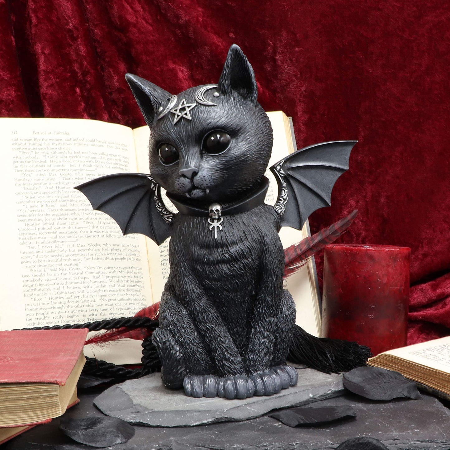 Nemesis Now Cult Cuties Adorable Occult Figurines, Bewitching Evil Spirit Creatures, Hand-Painted, Resin - Malpuss Large