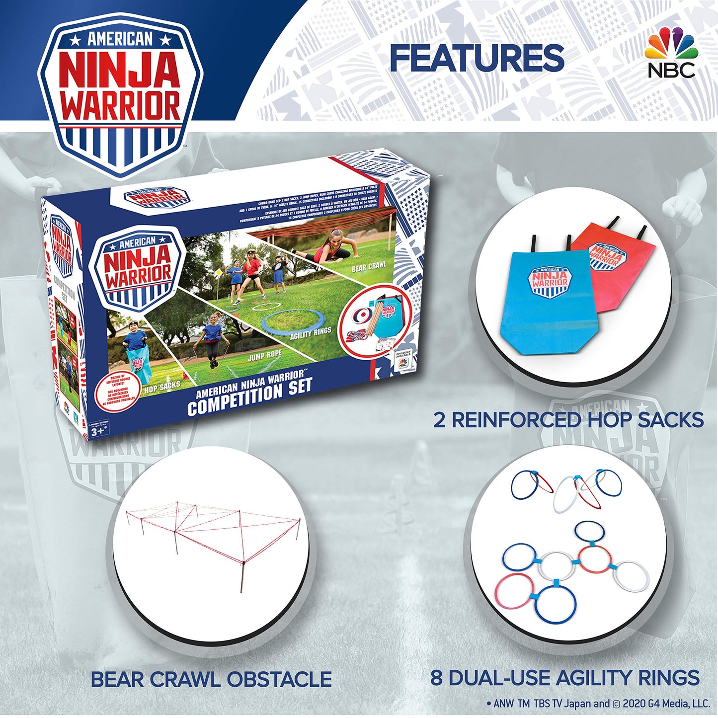 American Ninja Warrior Competition Obstacle Course - Competition Race Course - Great For Children  Teens  and mature-themed Athletes - Perfect Outdoor Fun Racing Obstacles For All Ages!