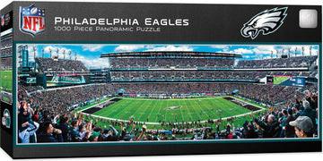 Masterpieces 1000 Piece NFL Philadelphia Eagles Jigsaw Puzzle - Panoramic 13"x39" - Cardboard, Team Color