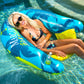 Margaritaville Sit & Sip Floating Pool Seat, Blue - One Size, Ideal for Pools, Rivers & Lakes by O'Brien