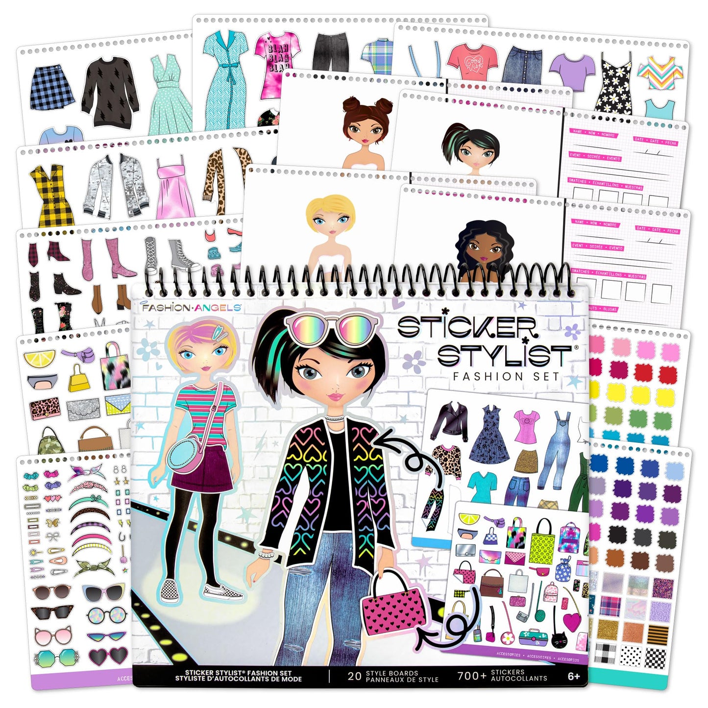 Fashion Angels Designer Kit - Fashion Activity Book with 700+ Stickers for Girls Ages 6+ - Perfect Road Trip Essentials