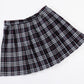Girl'S School Uniform Plaid Pleated Costumes Skirts (M, Dark Blue Mixed White)