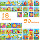 TINOTEEN Button Art Toy - Educational Mosaic Pegboard for Toddlers, Includes 50 Buttons & 18 Pictures, Model JD-TT-BA, Plastic Construction