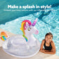 JOYIN Large Inflatable Unicorn Pool Float - Colorful Glitter Ride-On Raft for Kids, Perfect for Summer Pool Parties and Beach Fun
