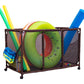 Pool Bins Pool Noodles Holder, Toys, Balls, Floats and Equipment Mesh Rolling Storage Organizer Bin, Kids Height, Large (25'' L 