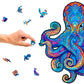 Unidragon Original Wooden Jigsaw Puzzles - Magnetic Octopus, 700 Pieces, Royal Size 21'' X 24.4'', Beautiful Gift Package, Uniqu