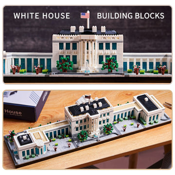 Jxrlmb White House Architecture Micro Building Blocks Sets For Adults 3520 Pcs U.S. Capital Famous World Landmark Collection Kit Toys For Kids Age Of 14+