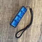 Four-Button Clicky Mechanical Switch Fidget Toy | Stim Toy, Stress Relief, Adhd (Black Base, Transparent Blue Keycaps)