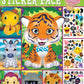 Bendon Zany Zoo Create-A-Face Sticker Pad 42424