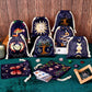 Xsylohxl Tarot Bag Kit 9 Pcs Tarot Card Bags And Pouches Tarot Deck Holder Storage Gift Velvet Bags With Sturdy Drawstrings Also