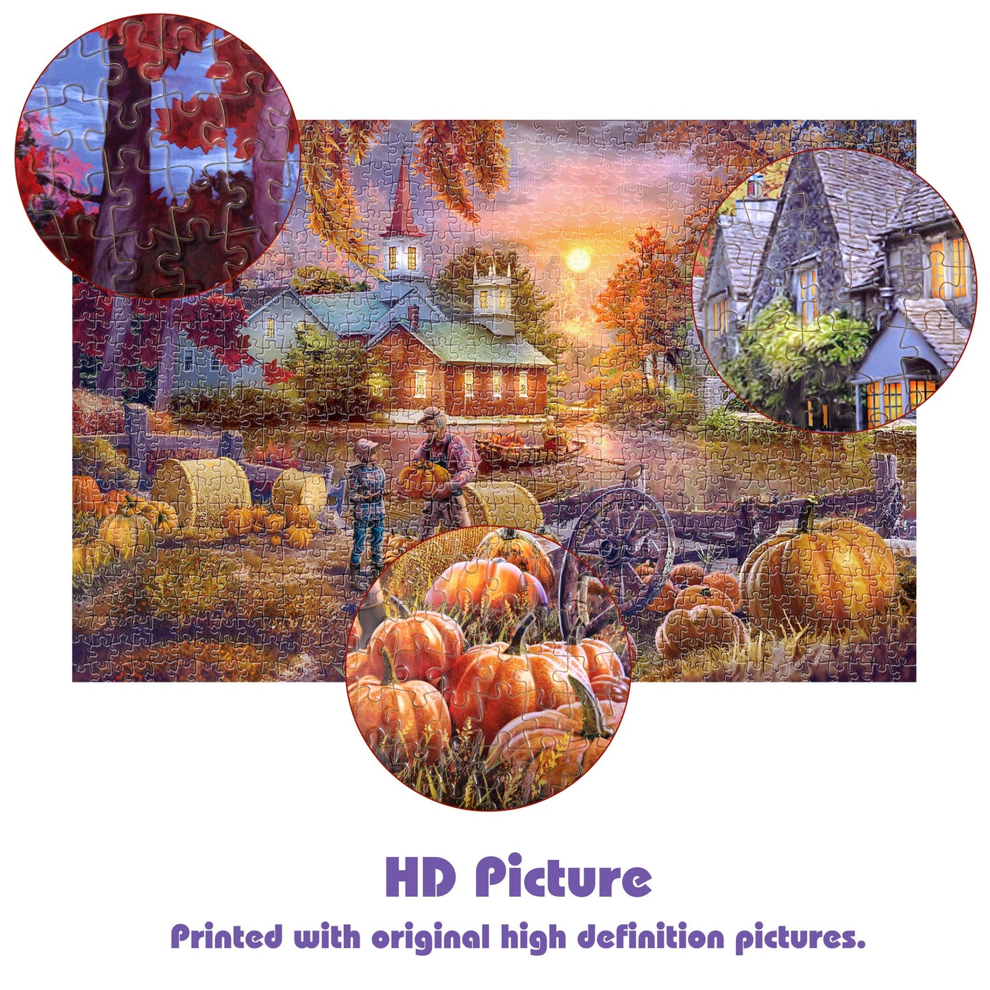 Tektalk 1000 Pieces Jigsaw Puzzles for Teens & mature-themeds (Harvest)