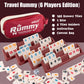 Smilejoy Mini Rummy Cube Game Set - Six Player Edition, Travel Size with Canvas Bag, 160 Tiles, Multicolored, Model L-Rummy1
