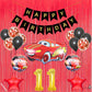 11Th Car Theme Happy Birthday Banner Decoration Black For 11 Year Old Baby Boys Girls Kids 5 Pc Lightning Macqueen Theme 10 Pc C