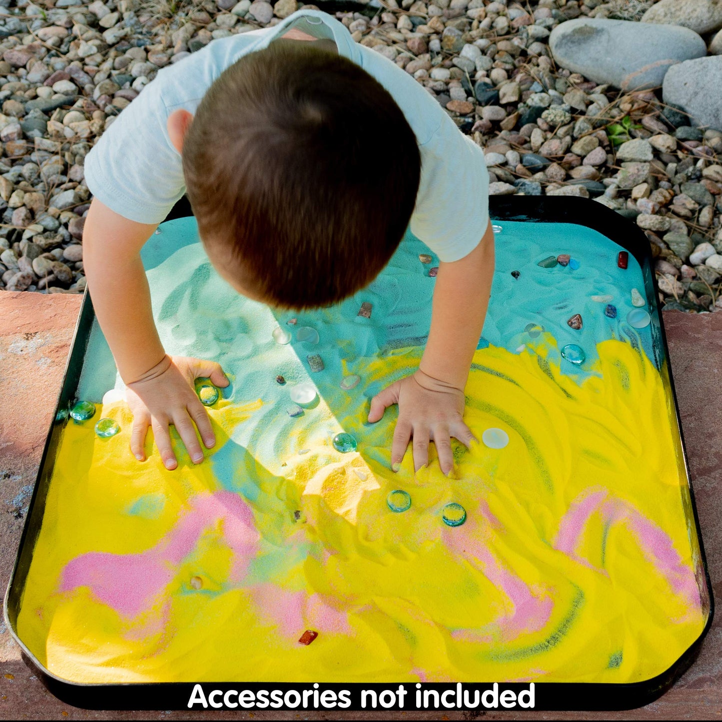 Edxeducation Fun2 Play Tray - Infinite Black - Mini Tuff Tray For Kids - Ages 18M+ - Portable Sensory Play For Toddlers
