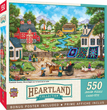 Masterpieces 550 Piece Jigsaw Puzzle For Adults And Family - Roadside Gossip - 18''X24''