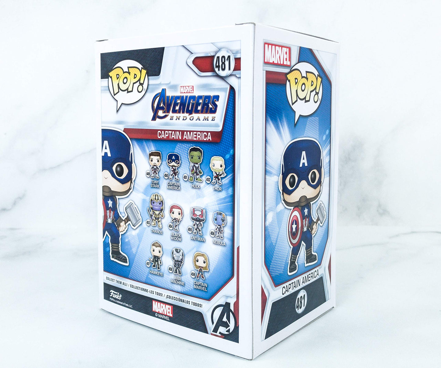 POP Funko Marvel Collector Corps Captain America Figure, Vinyl, Multicolor, Model 0889698385893