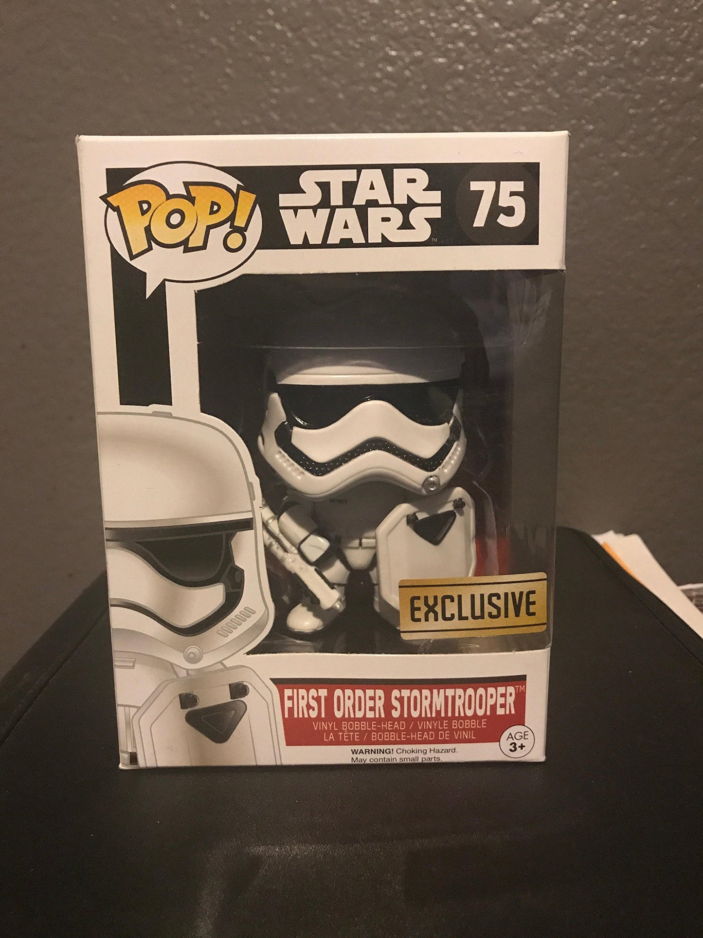 Funko Pop Star Wars: First Order Stormtrooper (Riot Gear) Exclusive Vinyl Bobble Head