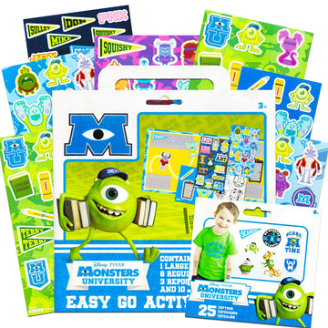 Monsters Inc Stickers Party Favors Activity Set - 150 Monsters Inc Stickers And 50 Temporary Tattoos (Monsters Inc Party Supplie