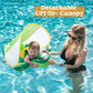 Sloosh Baby Swimming Floats With Removable Sun Canopy, Inflatable Baby Pool Float, Sea Turtle Design Infant Swim Float Ring Swimming Pool Accessories For Age 12-36 Months(S)