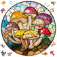 Ruikiyart 200 Piece Puzzles for Kids, 5MM Mushroom Wooden Puzzles for Adults, Plant Unique Shaped Brain Teaser Puzzle Thanksgivi