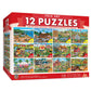 Masterpieces 12 Pack Jigsaw Puzzles For Adults, Family, Or Kids - Folk Art 12-Pack Bundle
