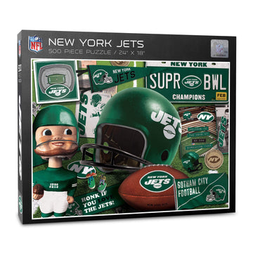 Youthefan Nfl New York Jets Retro Series Puzzle - 500 Pieces