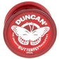 Duncan Toys Butterfly Yo-Yo, Beginner Yo-Yo With String, Steel Axle And Plastic Body, Red
