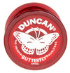 Duncan Toys Butterfly Yo-Yo, Beginner Yo-Yo With String, Steel Axle And Plastic Body, Red