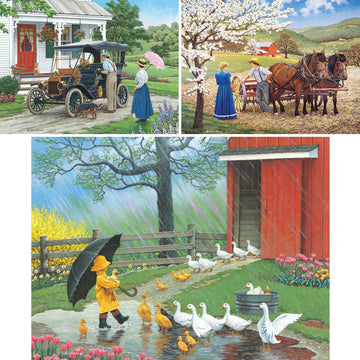 Bits And Pieces - Value Set Of (3) 500 Piece Jigsaw Puzzles For Adults - Each Puzzle Measures 18'' X 24'' - 500 Pc That New Car