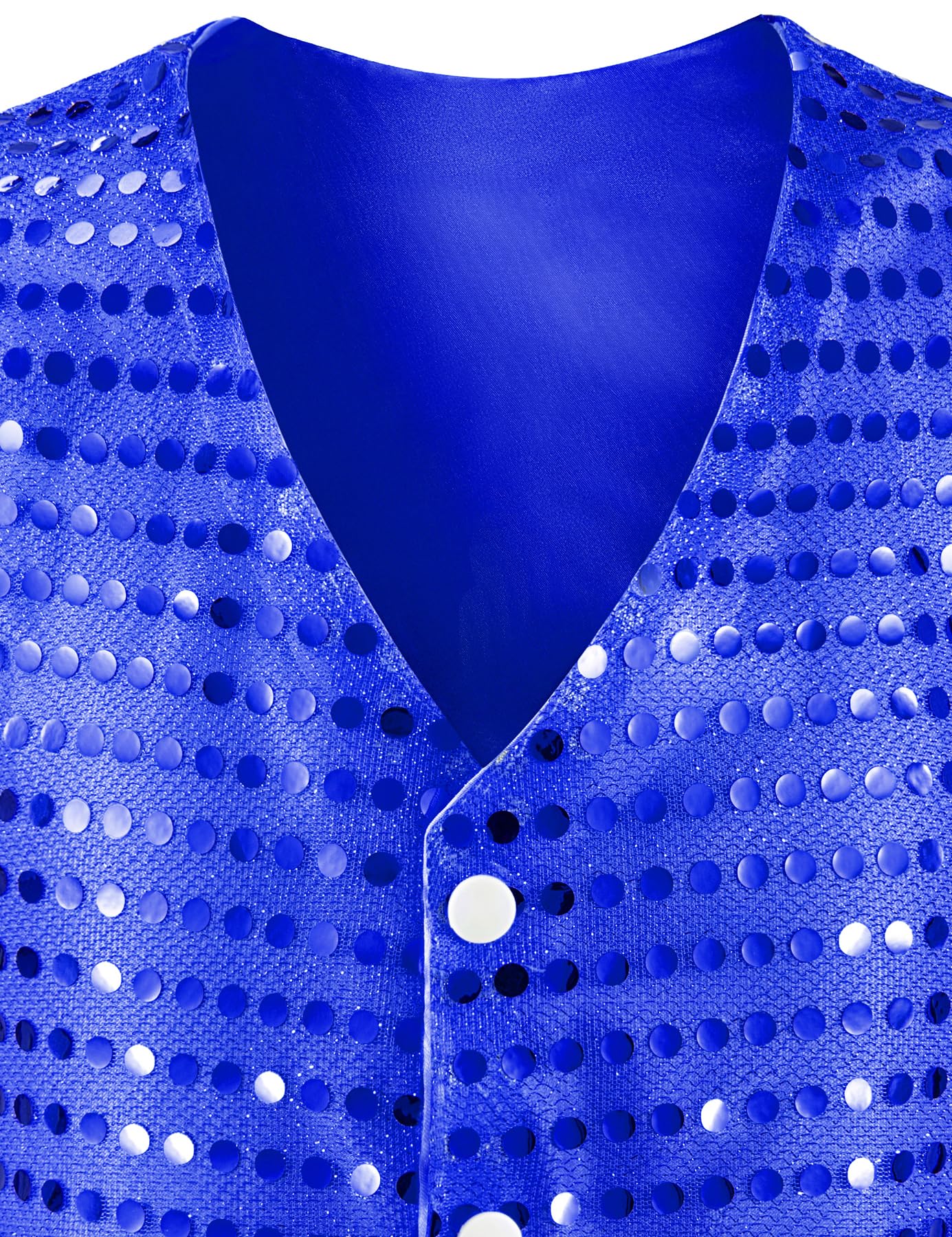 Kids Dance Hip Hop Jazz Costume Boys Sequin Vest Hat Sunglasses Set For Dance Party 3-4T Blue