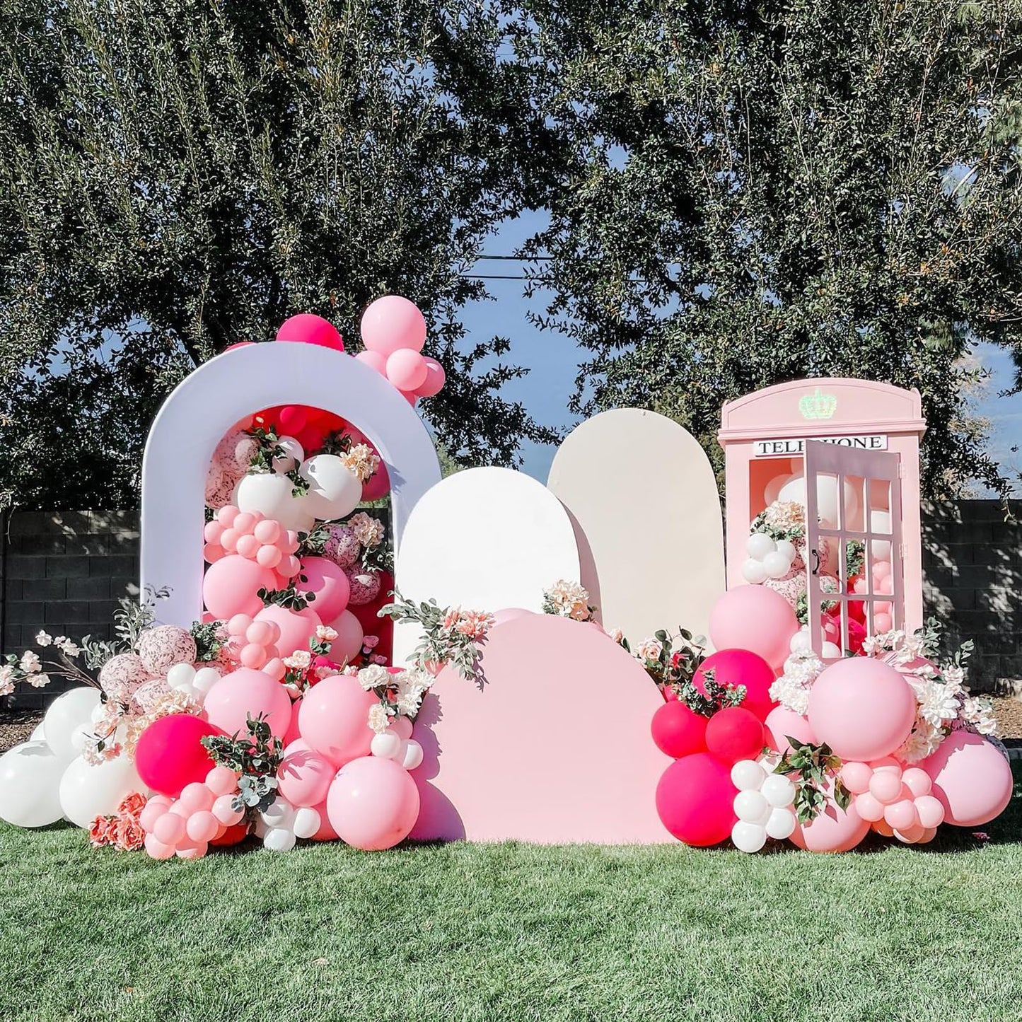 Pink Balloons, Pink And White Balloons, Pink Confetti Balloons Rose Gold Latex Balloons For Girls Birthday Baby Shower, Wedding