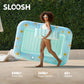 SLOOSH Inflatable Tanning Pool Lounger Float  70 x 46 Pool Floats mature-themed with Pillow  4 in 1 Suntan Tub Raft Floatie Sunbathing Bed Lounge for Water Blow Up Ball Pit Party Gifts  Blue Daisy