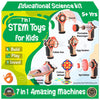 Stem Robotics Kit 7In1 Science Experiments Project Activities For Kids 6-8 8-12 Engineering Building Toy Electronic Motor Robot