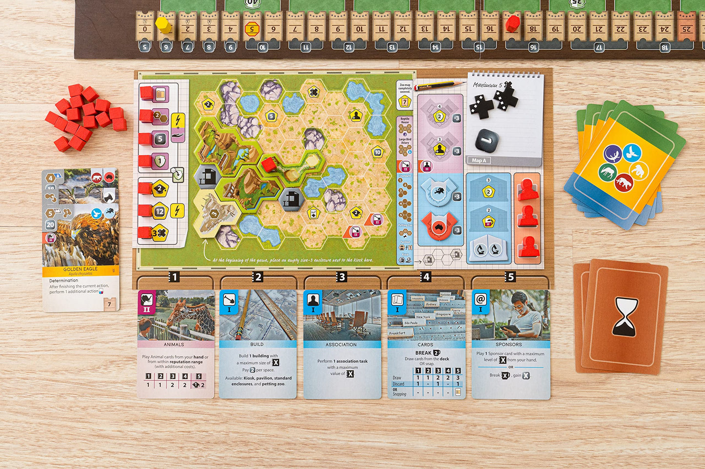 Capstone Games Ark Nova Strategy Board Game, Card Drafting & Hand Management, 1-4 Players, 90-150 Min Play, Multi, Model FEUARK01