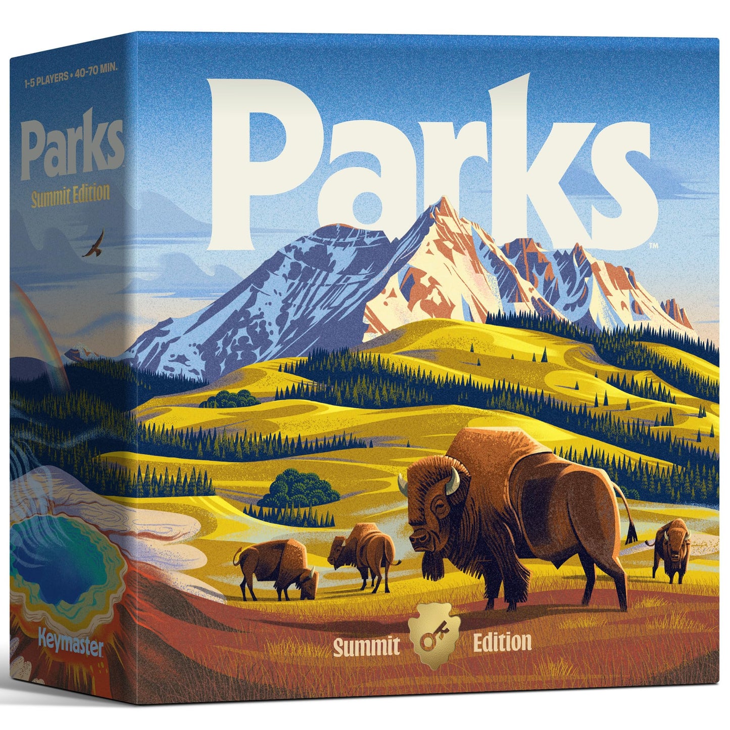 Keymaster Games Parks (2nd Edition) | Summit Deluxe | Beautiful Strategy Game for Families  mature-themeds  Kids or Solo | Explore Nature and Outdoors by Hiking US National Parks | Ages 10+ | 1-5 Players