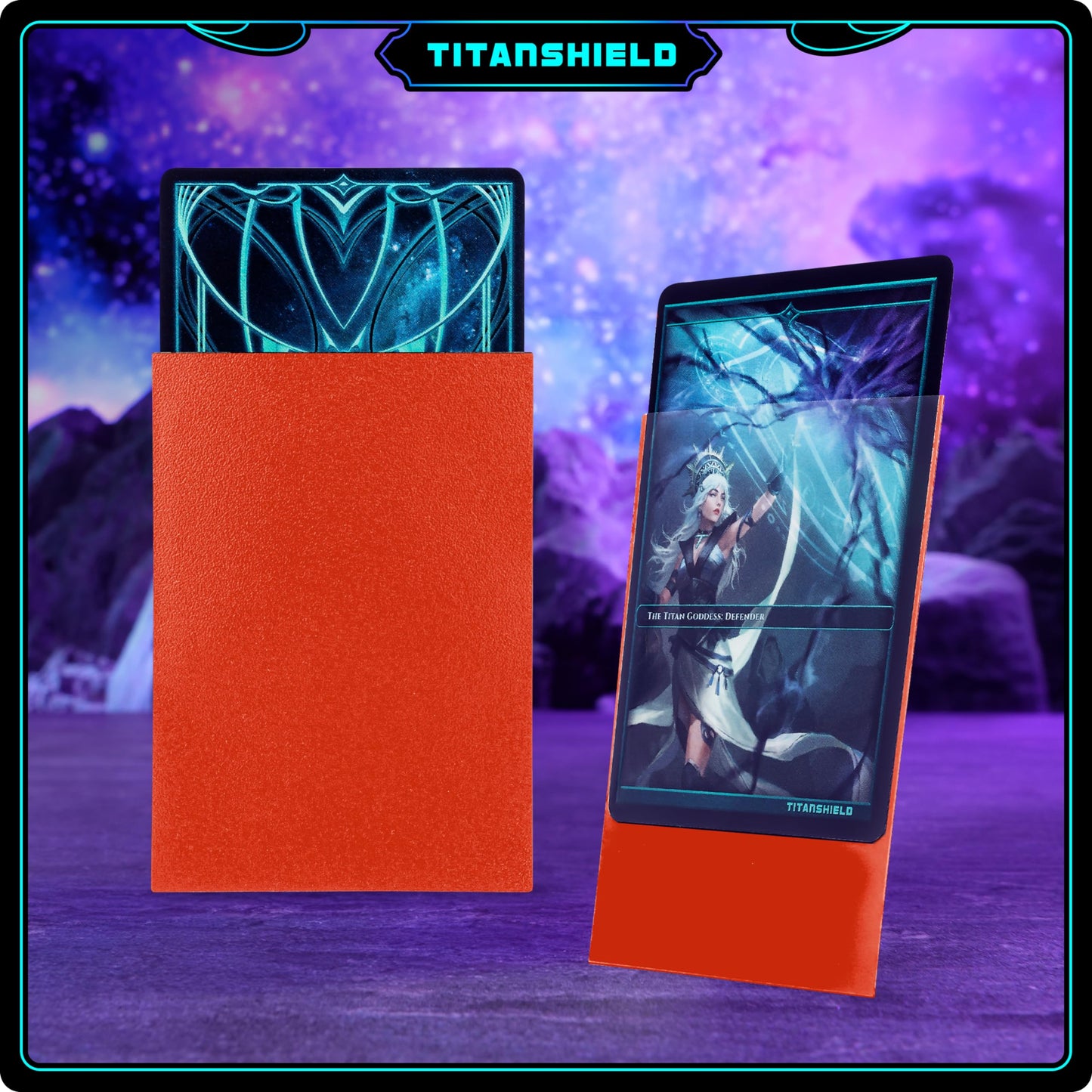 TitanShield (150 Sleeves/Red Standard Size Board Game Trading Card Sleeves Deck Protector Compatible with Pokemon  MTG Magic The Gathering