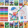 Ben Louis 24 Pcs Sports Mini Coloring Books With 24 Crayons Football Basketball Soccer Baseball Party Favors Activity Books Bulk