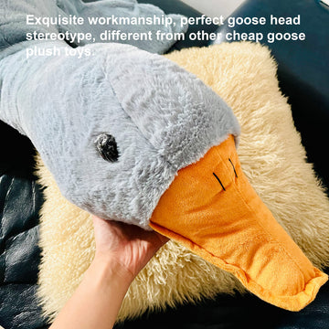 Tanha Giant Goose Plush, 6 Foot Goose Stuffed Animal, Cute Stuffed Goose, Soft Grey Duck Plush Gift For Girlfriend, Kids Or Best Friend(75Inch, 190Cm)