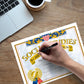 Hayes Social Studies Achievement Certificates, Gold-Bordered Awards With Light Blue Marbled Design, Customizable Award For Students, Full-Color Glossy Design, 8.5' X 11' - 30 Pack