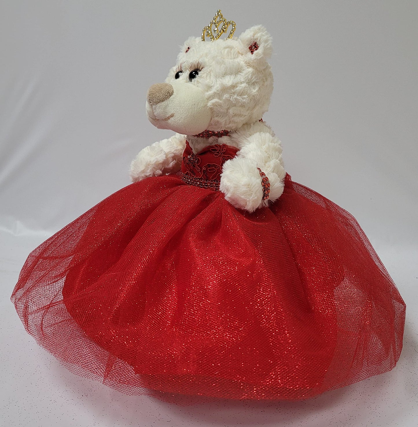 Kinnex Collections Since 1997 12' Quince Anos Quinceanera Last Doll Teddy Bear With Dress (Centerpiece) ~ Arc09831-14 (Red)